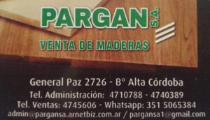 PARGAN SA – FABRICA DE TERCIADOS, Córdoba